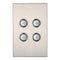 Clipsal SpaceLogic Wall Plate, C-Bus, Saturn, A-Series, Key Input unit, 4 keys Pure White / White / Saturn Black / Stainless Steel - Replaces 5084NL-680, 5084NL-GF, 5084NL-PW, 5084NL-J80