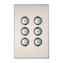 Clipsal C-Bus SpaceLogic Wall Plate 6 Gang A Series Stainless Steel- 5086J80