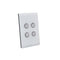 Clipsal SpaceLogic Wall Plate, C-Bus, Saturn, A-Series, Key Input unit, 4 keys Pure White / White / Saturn Black / Stainless Steel - Replaces 5084NL-680, 5084NL-GF, 5084NL-PW, 5084NL-J80