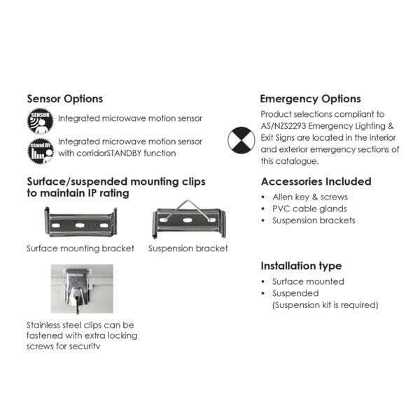 SAL Kew SL9721 LED Emergency 5000K White 20W/ 35W IP65 - SL9721/20EM, SL9721/35EM