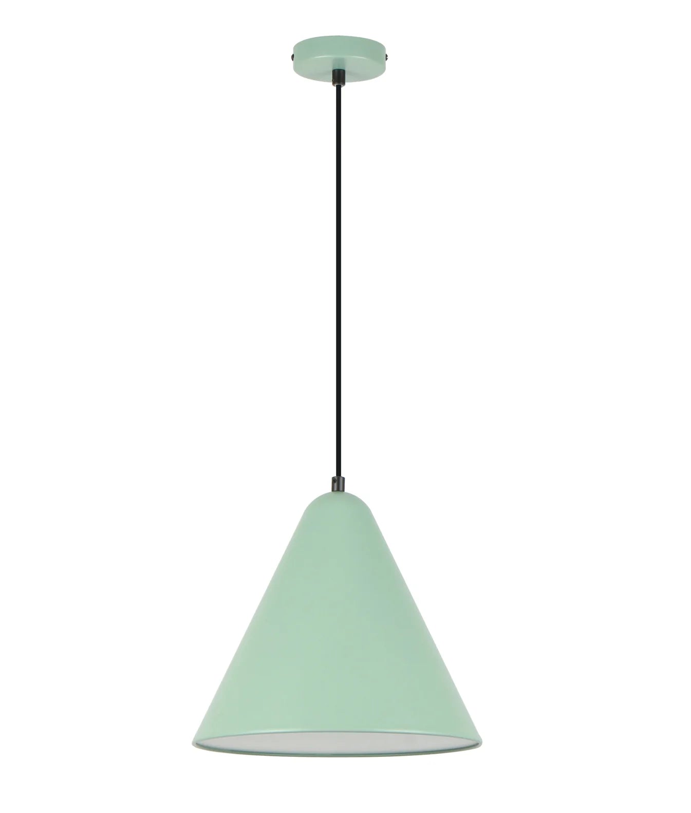 CLA KONUS: Interior Iron Shade with Frosted Diffuser Pendants Mustard Yellow/ Matt Green/ Terra Cotta/ Apple Green 240V- KONUS