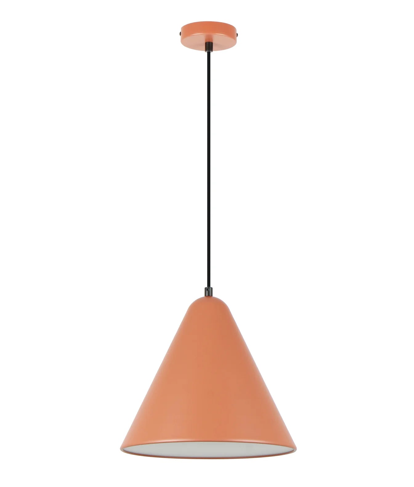 CLA KONUS: Interior Iron Shade with Frosted Diffuser Pendants Mustard Yellow/ Matt Green/ Terra Cotta/ Apple Green 240V- KONUS