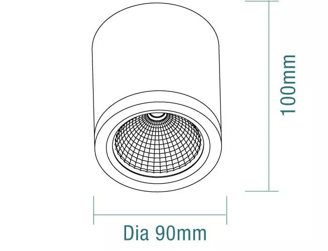 Martec Kobi LED Downlights Tri - White / Matt Black 10W 220-240V IP54 - TLKD34510WD, TLKD34510MD