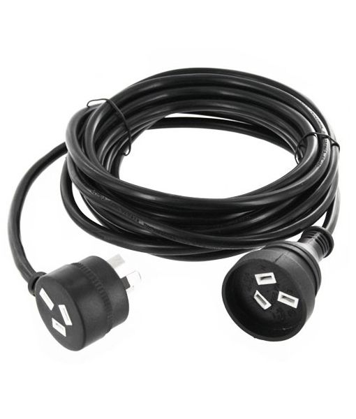 CLA Plugs & Extension 1m Leads Piggy back Electrical Accessories Black IP20 - LEADB001 - CLA Lighting