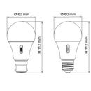 SAL LGS10TC/PC Lamps and Globes Tri - Opal 9W 240V IP20 - LGS10TC/B22/PC, LGS10TC/E27/PC - SAL Lighting