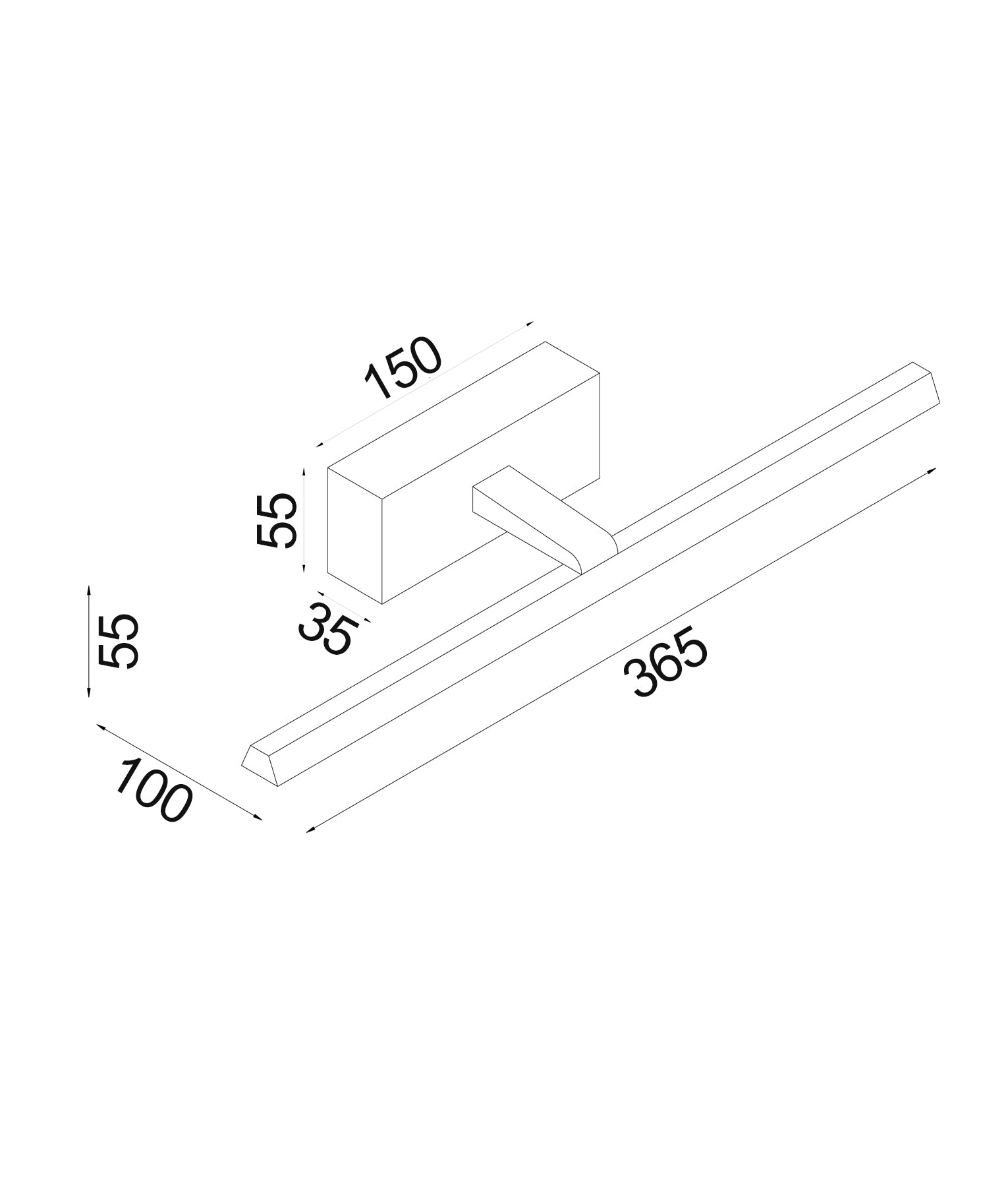 CLA LINEAL Dimmable Vanity or Picture Interior Wall Light Tri - White / Black / Chrome/ Antique Brass 240V IP44 - LINEAL