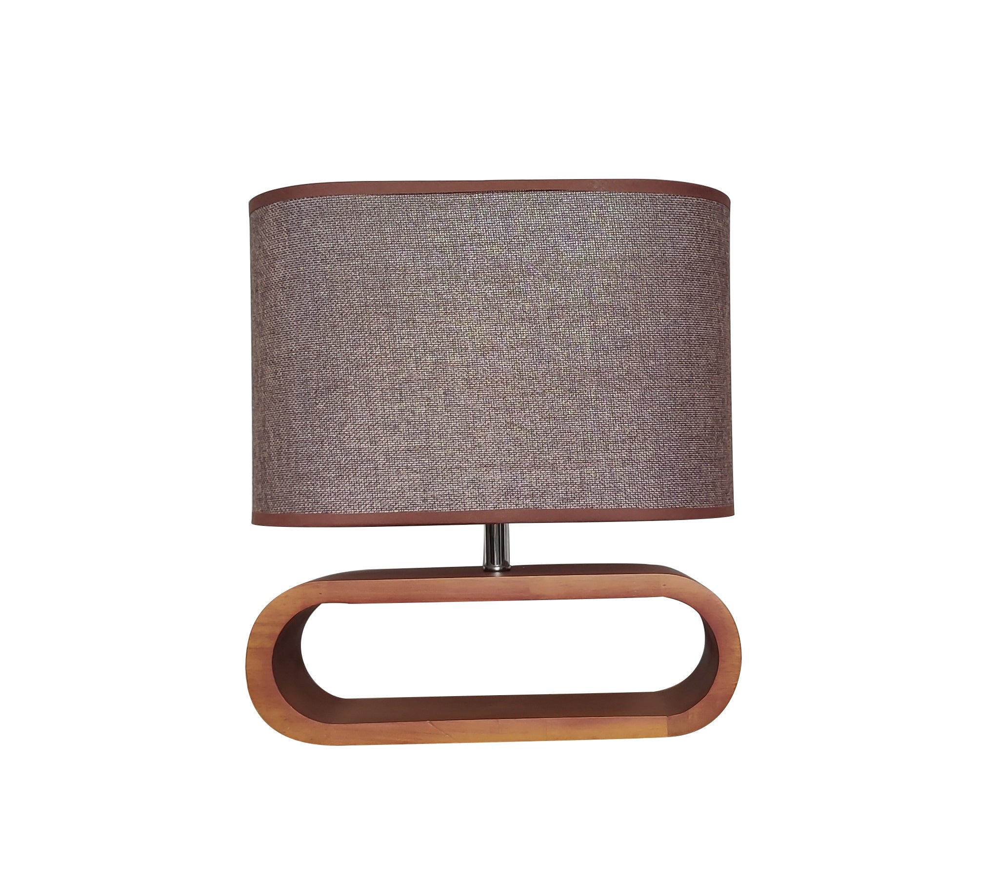 CLA LOTUS: Cloth Shade Table Lamp Blonde/ Dark Wood 240V - LOTUS1, LOTUS2