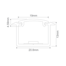 Domus OPTI-SM 3M Surface Mounted/ Recessed LED Channels and Accessories Black/ White/ Aluminum IP20- 22200-22206