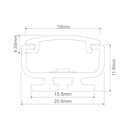 Domus OPTI-SM 3M Surface Mounted/ Recessed LED Channels and Accessories Black/ White/ Aluminum IP20- 22200-22206