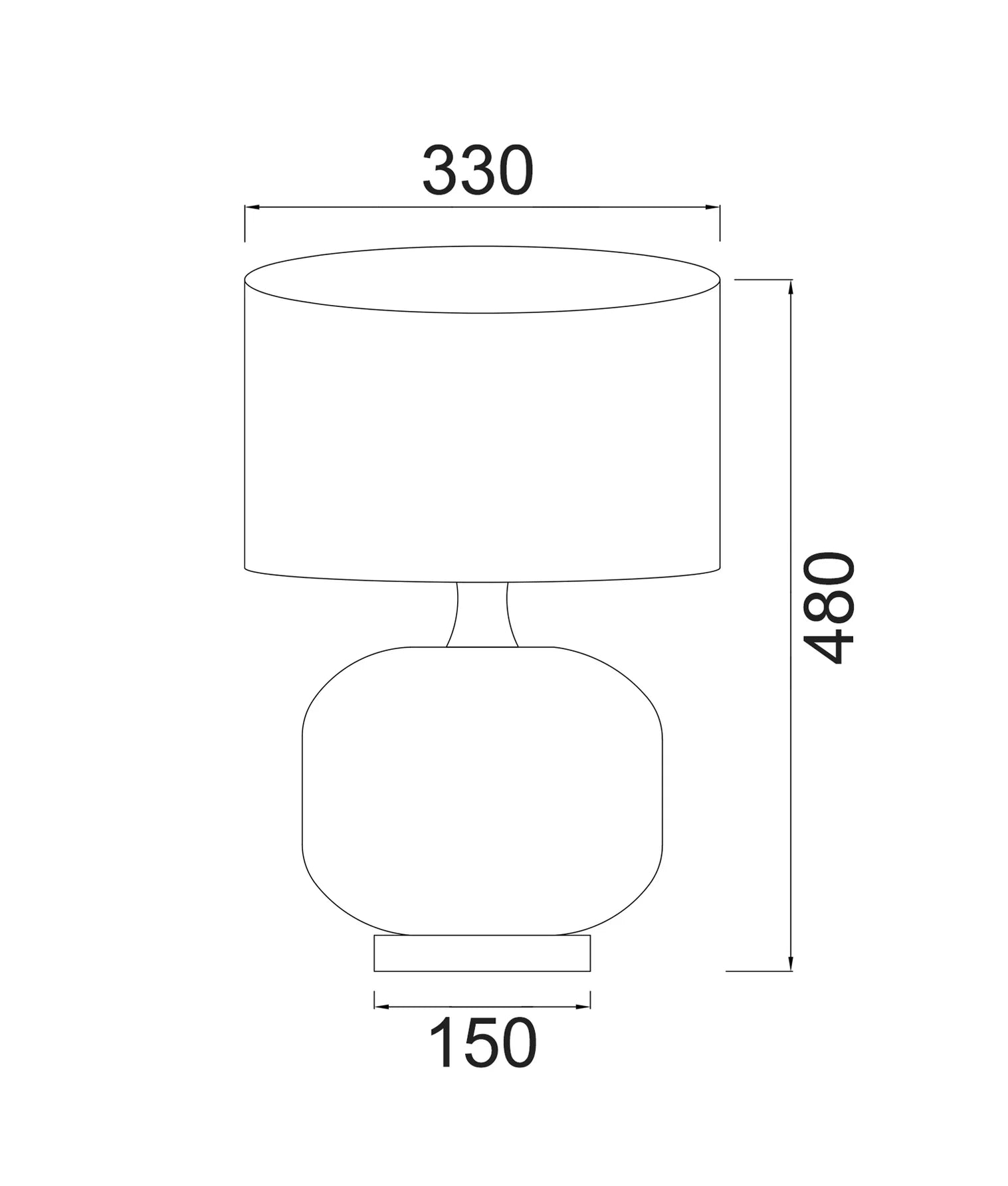 CLA LUSSO: Interior Drum Shade Ceramic Base with Antique Brass Highlight Table Lamp Black- LUSSO-T1, LUSSO-T2