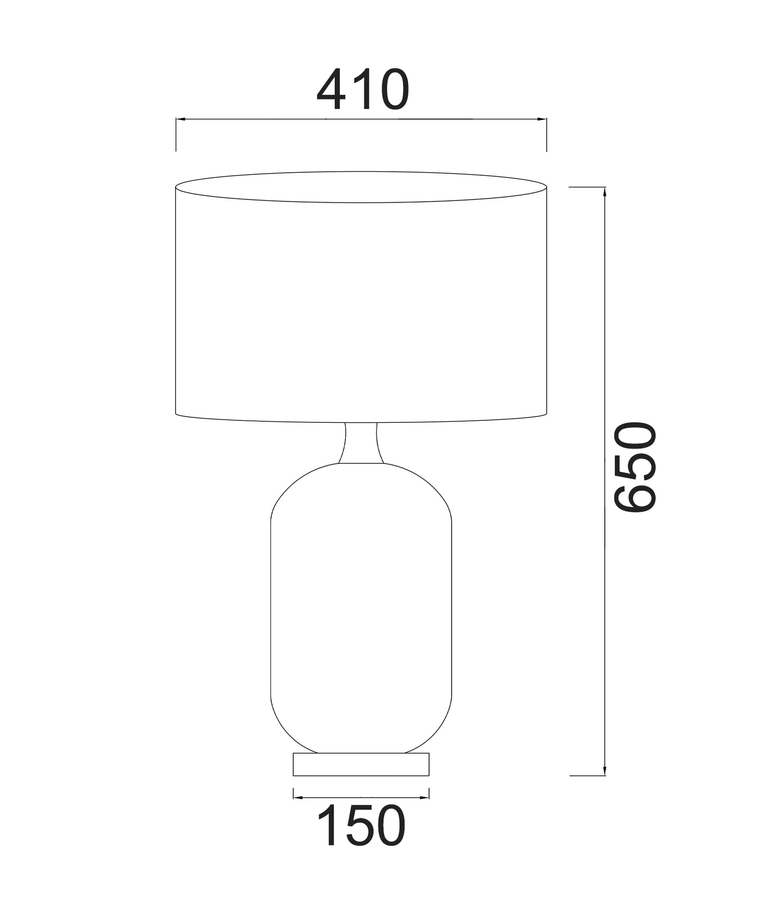CLA LUSSO: Interior Drum Shade Ceramic Base with Antique Brass Highlight Table Lamp Black- LUSSO-T1, LUSSO-T2