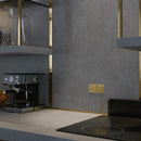 Clipsal Double Switch Power Point, Clipsal Solis T Series, Horizontal Mount Ebony Aluminium/ White Ceramic 230V-240V- 1025-EA, 1025-WC