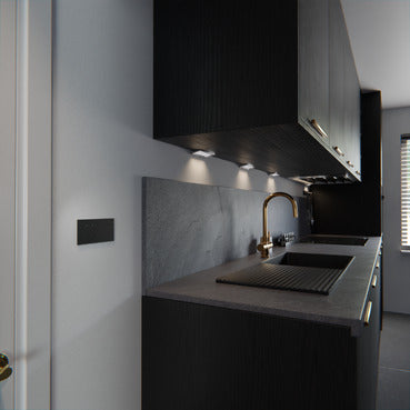 Clipsal Flush Switch, Clipsal Solis, Horizontal Mount, 2 Gang, Matt Black/ Matt White 230V-240V- 1042PA-ZB, 1042PA-ZW