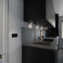 Clipsal Flush Switch, Clipsal Solis T Series, Horizontal Mount, 2 Gang Ebony Aluminium/ White Ceramic 230V-240V- 1042TA-EA, 1042TA-WC