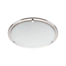 Domus 2xE27 Round Trim / Opal Glass Ceiling Light Satin Chrome 240V IP20 - Lummax AC-025-40 (Clearance)