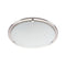 Domus 2xE27 Round Trim / Opal Glass Ceiling Light Satin Chrome 240V IP20 - Lummax AC-025-40 (Clearance)