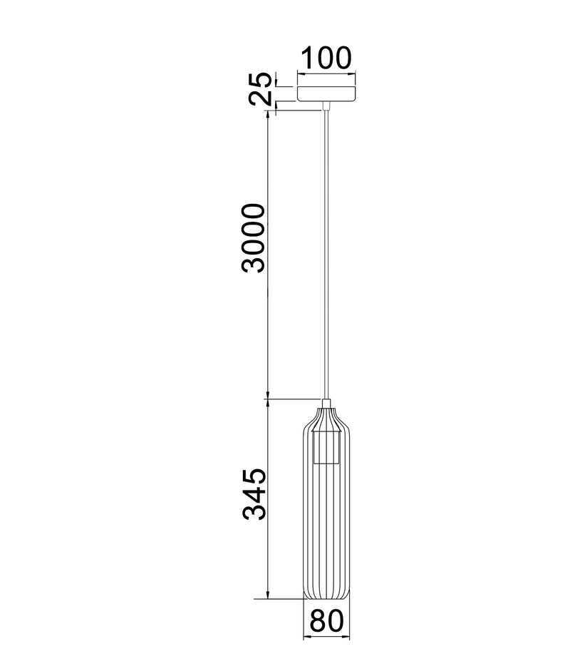 CLA MANGA3: Cylinder Glass Interior Pendant Blue 220-240V - MANGA3 -CLA Lighting