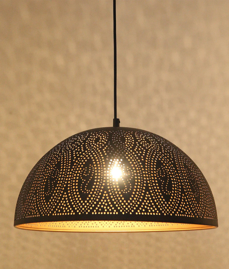 CLA MARRAKESH: Bohemian Dome Shape Interior Pendant Black 220-240V - MARRAKESH03A - CLA Lighting