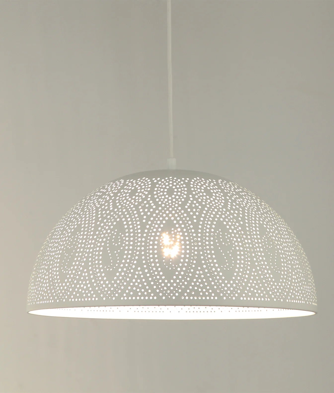 CLA MARRAKESH: Bohemian Dome Shape LED Interior Pendants White 220-240V - MARRAKESH08 - CLA Lighting