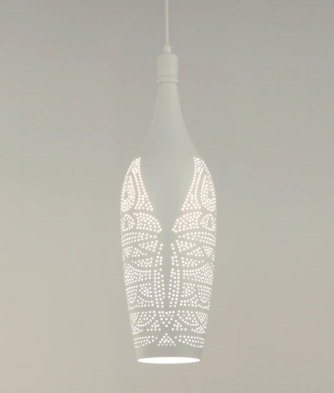 CLA MARRAKESH: Bohemian Bottle Shape LED Interior Pendants White 220-240V - MARRAKESH10 - CLA Lighting