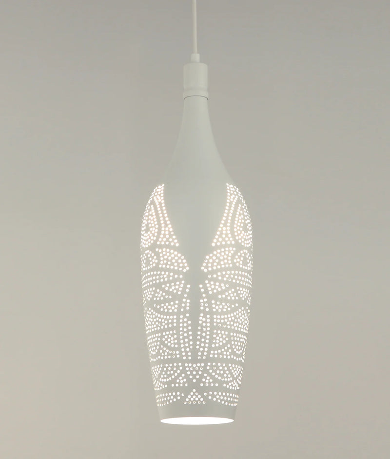 CLA MARRAKESH: Bohemian Bottle Shape LED Interior Pendants White 220-240V - MARRAKESH10 - CLA Lighting