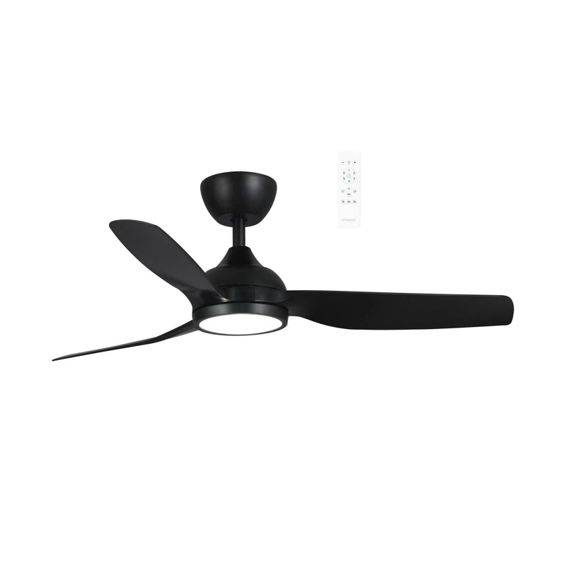 Martec Daytona DC 52″ Smart Ceiling Fan With WIFI Remote Control + LED light 2700K to 6000K Matt Black 24W 220-240V IP55 - MDDC1333M