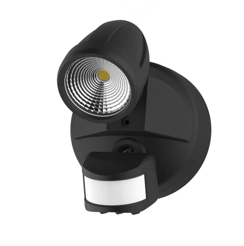 Martec Bandit Single / Double Head with / without Sensor LED Security Exterior Wall Light Tri - Matt Black 12W / 2x12W 220-240V IP54 - MLXB3451, MLXB3452