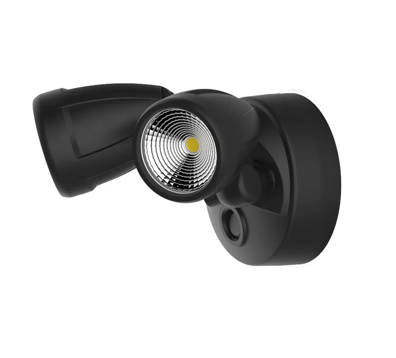 Martec Bandit Single / Double Head with / without Sensor LED Security Exterior Wall Light Tri - Matt Black 12W / 2x12W 220-240V IP54 - MLXB3451, MLXB3452