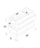 CLA NAGOYA: City Series Rectangular Up/Down Dimmable Interior Wall Light Tri - White 5W 220-240V IP20 - NAGOYA - CLA Lighting