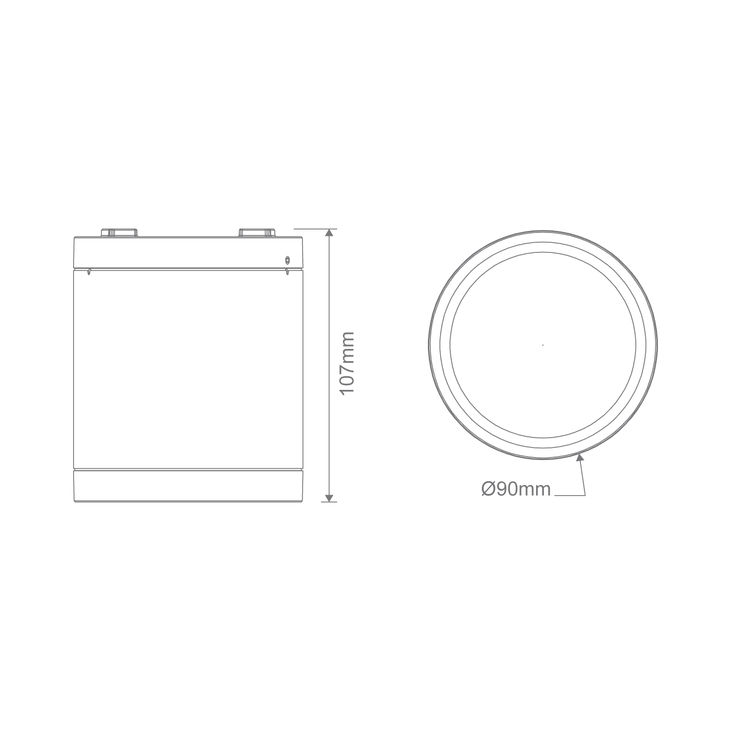 Domus NEO-PRO-SM Dimmable LED Surface Mounted Downlight Tri- Black/ White 13W/25W/35W 240V IP65- 21390-21399