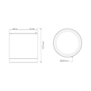 Domus NEO-PRO-SM Dimmable LED Surface Mounted Downlight Tri- Black/ White 13W/25W/35W 240V IP65- 21390-21399