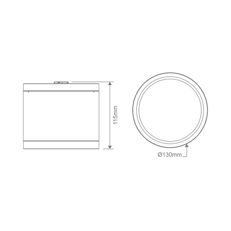 Domus NEO-PRO-SM Dimmable LED Surface Mounted Downlight Tri- Black/ White 13W/25W/35W 240V IP65- 21390-21399