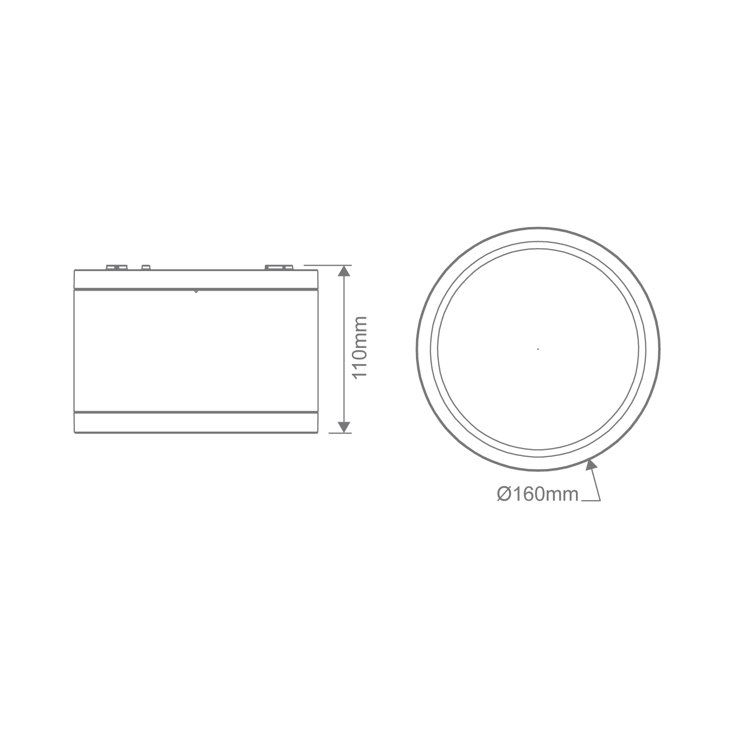 Domus NEO-PRO-SM Dimmable LED Surface Mounted Downlight Tri- Black/ White 13W/25W/35W 240V IP65- 21390-21399