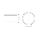 Domus NEO-PRO-SM Dimmable LED Surface Mounted Downlight Tri- Black/ White 13W/25W/35W 240V IP65- 21390-21399