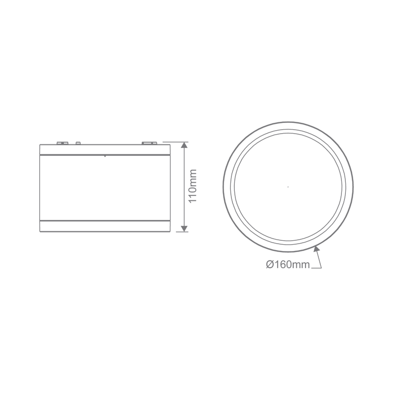 Domus NEO-PRO-SM Dimmable LED Surface Mounted Downlight Tri- Black/ White 13W/25W/35W 240V IP65- 21390-21399