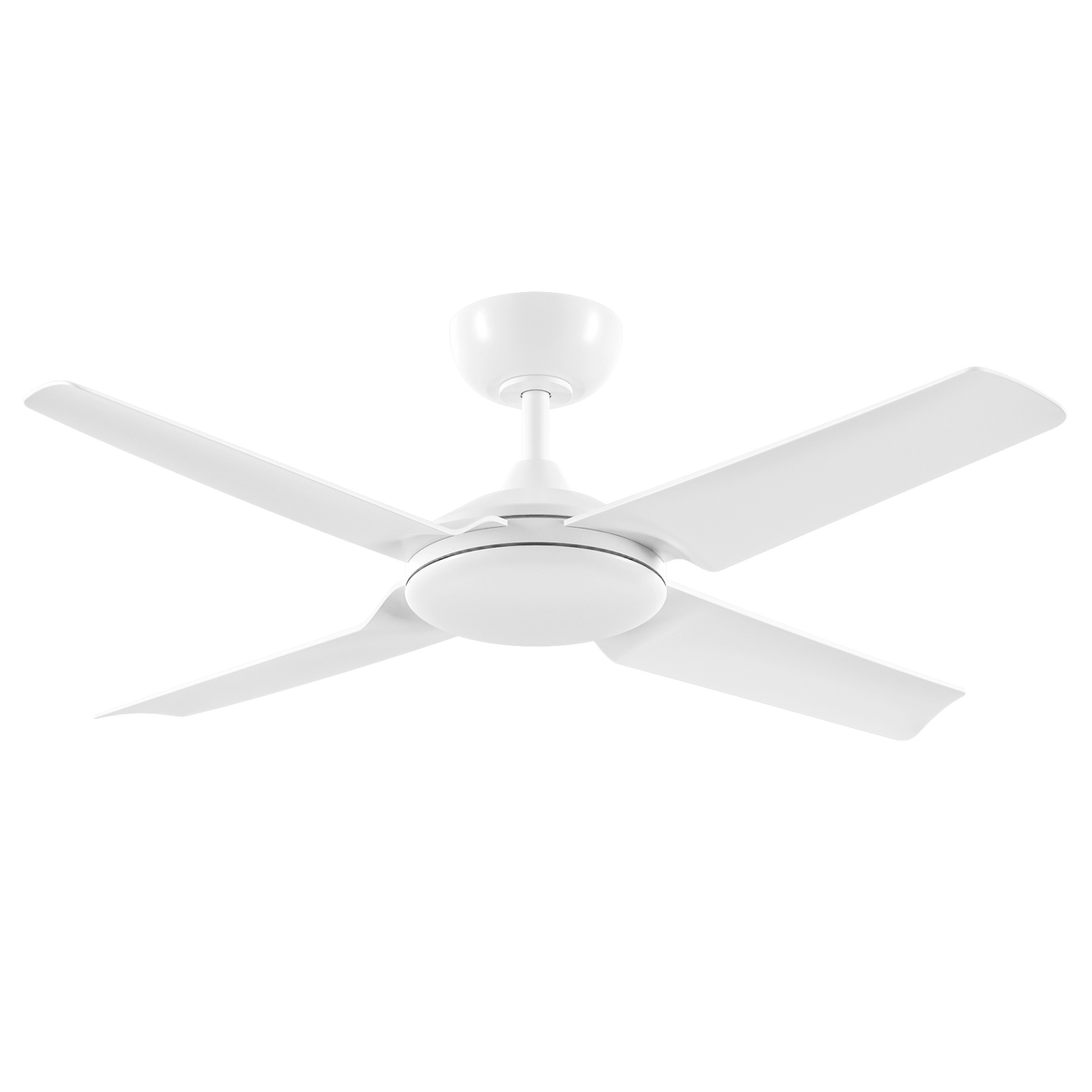 Domus Nevada 48-inch ceiling fan in White, four-blade configuration, product view