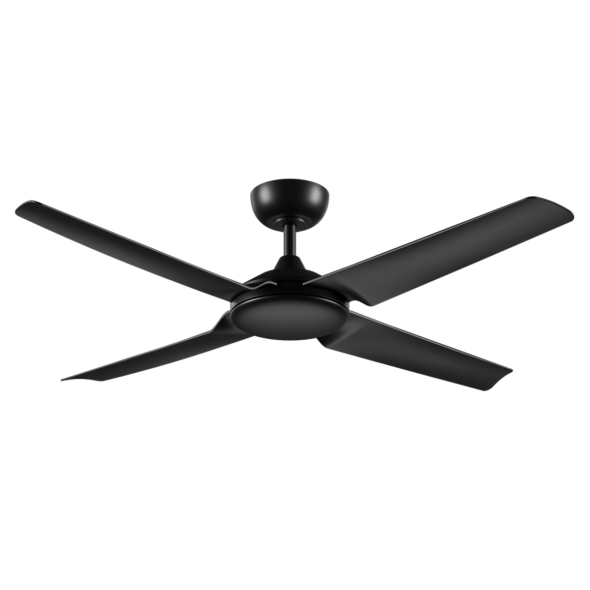 Domus Nevada 56-inch ceiling fan in Black, four-blade configuration, product view