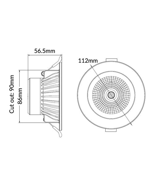 CLA NOVACOB01: Dimmable with Magnetic Changeable Faceplate Recessed LED Downlights Tri - White 220-240V IP44 - NOVACOB01, NOVADBLK - CLA Lighting