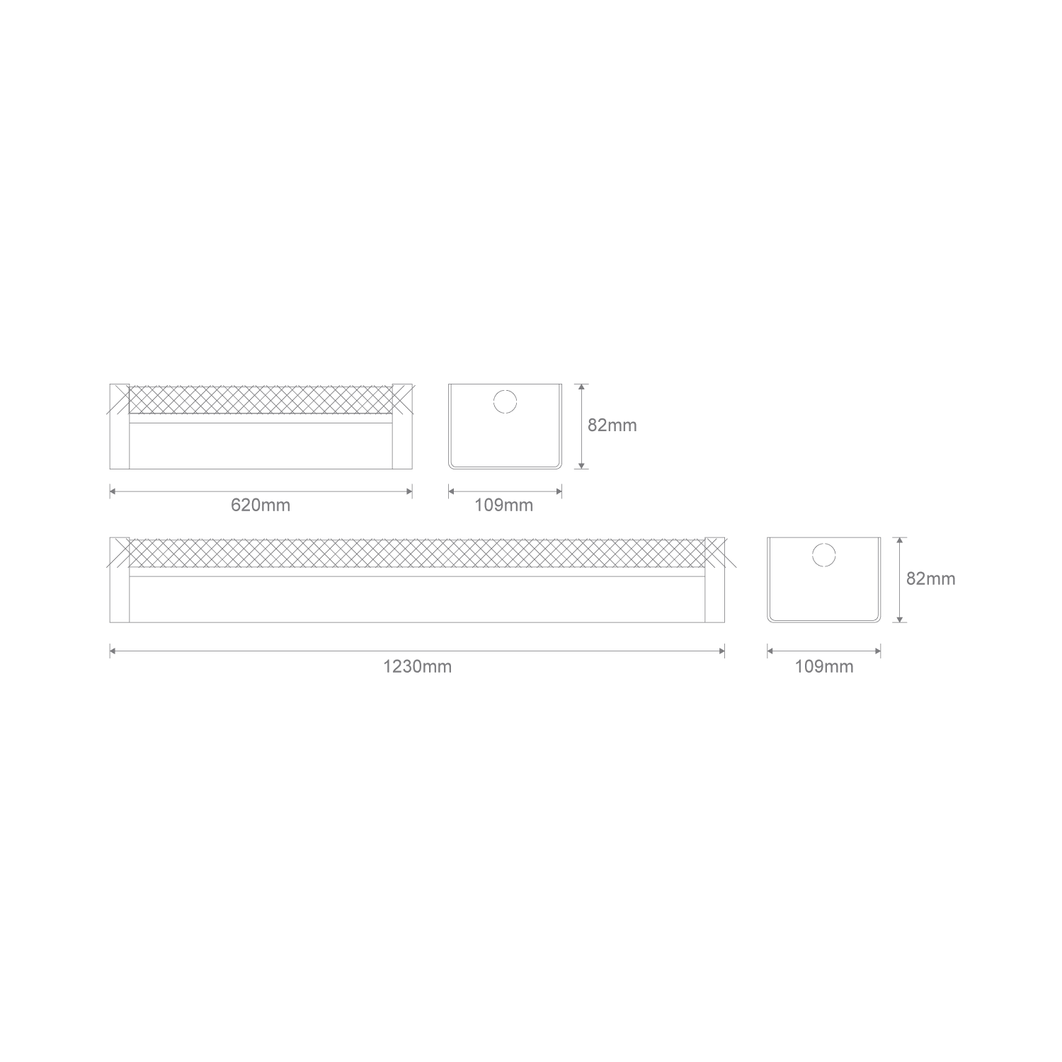 Domus PARK 60 620mm LED Emergency Tri-colour- 66070-67440