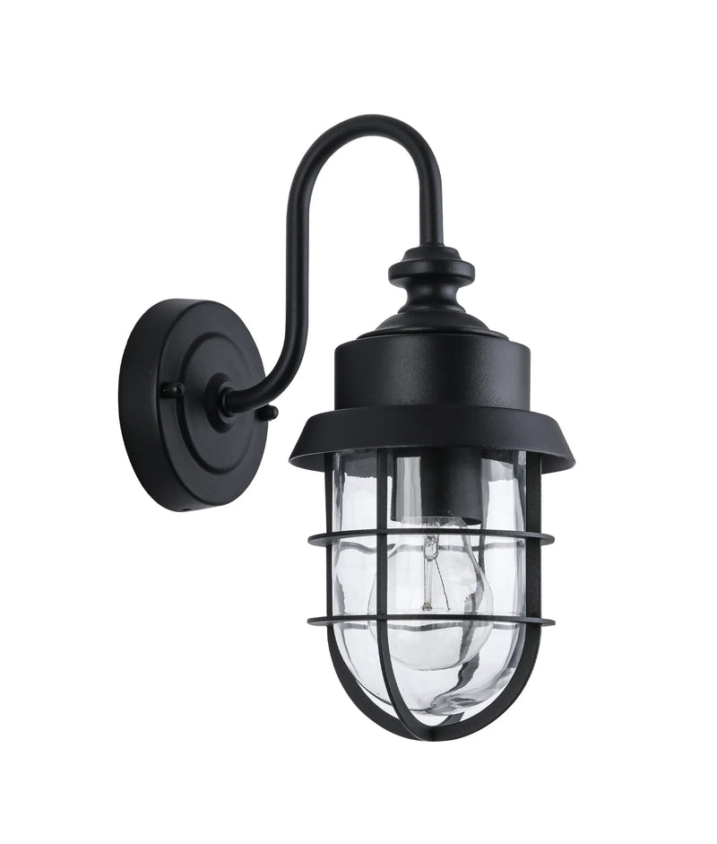 CLA PAROL: Cylinder Brush Glass with Cage Exterior Wall Lights Matt Black / Matt White / Copper / Brass / Galvanized / Aluminium / Stainless Steel 220-240V IP44 - PAROL