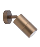 CLA GU10 Pillar Spot Exterior Wall Lights Aged Brass 110-265V IP65 - PGUDBR1, PG1FBR1, PG1ABR1