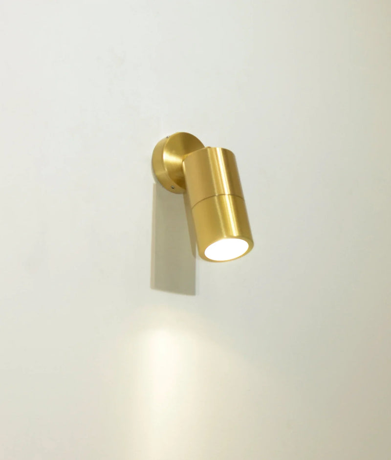 CLA GU10 Pillar Spot Exterior Wall Lights Solid Polished Brass 110-265V IP65 - PGUDBR2, PG1FBR2, PG1ABR2- CLA Lighting