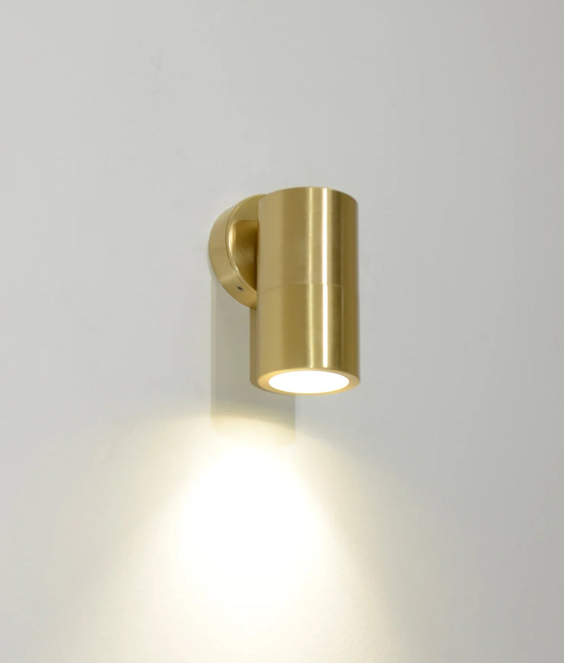 CLA GU10 Pillar Spot Exterior Wall Lights Solid Polished Brass 110-265V IP65 - PGUDBR2, PG1FBR2, PG1ABR2- CLA Lighting