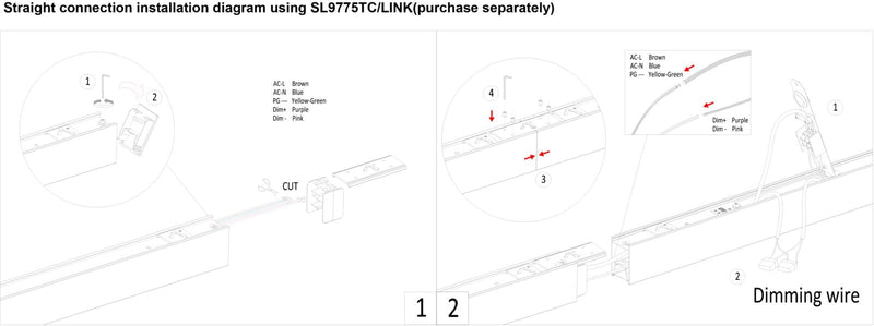 SAL PHOENIX SL9775TC LED Linear Battens Tri - Black / White 30W 240V IP20 - SL9775TC - SAL Lighting