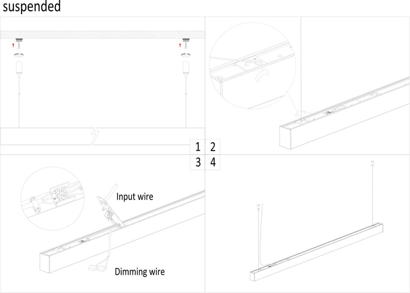 SAL PHOENIX SL9775TC LED Linear Battens Tri - Black / White 30W 240V IP20 - SL9775TC - SAL Lighting