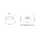 Domus Pico-3 Mini Round Dimmable Tiltable LED Downlight Kit Tri- Black/ White 3W 240V IP40 - 21577, 21663, 21664