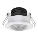 Domus Pico-3 Mini Round Dimmable Tiltable LED Downlight Kit Tri- Black/ White 3W 240V IP40 - 21577, 21663, 21664