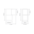 Domus PIPER-PRO-1-RND Exterior Wall Lights Tri- Black/ White 10W 240V IP65- 49303, 49304