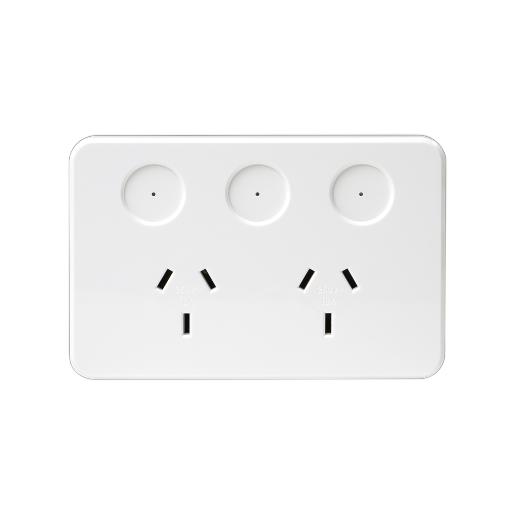 SAL PIXIE AMBIENCE GPO SMART SOCKET Clipsal White / Grey / Black 2400W 240V IP20 - SPO23- SAL Lighting