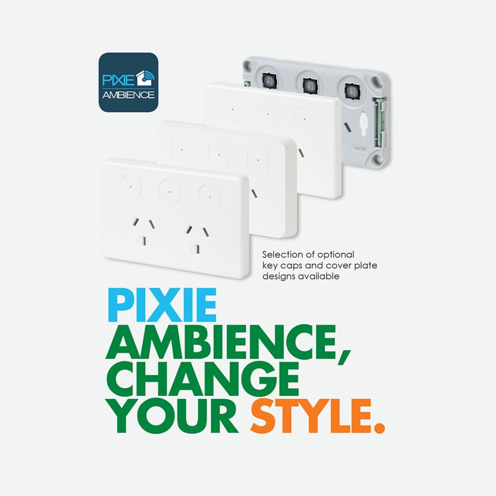 SAL PIXIE AMBIENCE GPO SMART SOCKET Clipsal White / Grey / Black 2400W 240V IP20 - SPO23- SAL Lighting